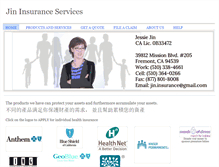 Tablet Screenshot of jin-insurance.com